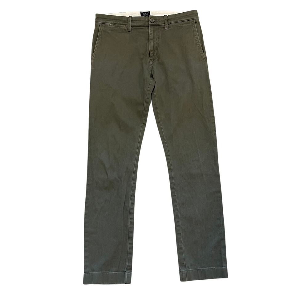 Men's J.Crew Olive Green Chinos 484 Slim Fit, Stretch, Size 29x30